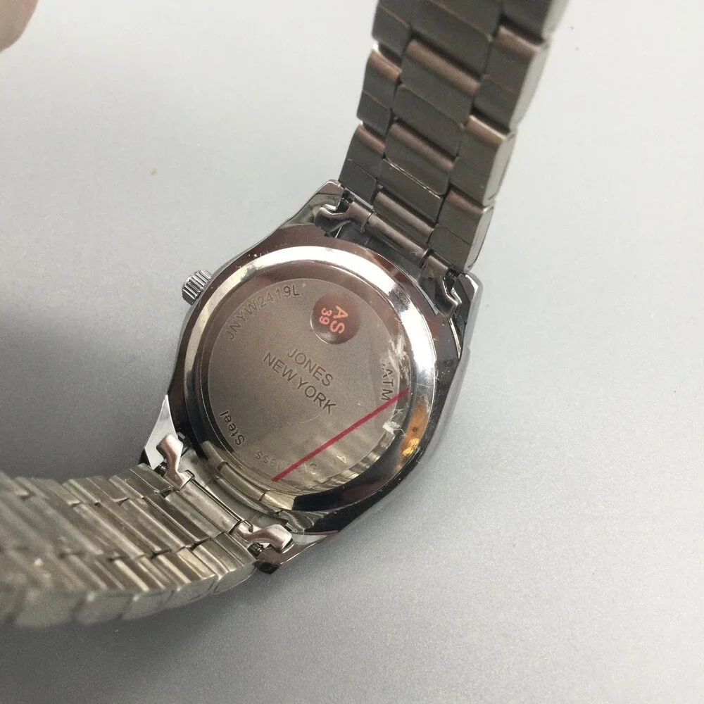 Jones New York Womens Watch 28mm Black Dial with Tag JNW2419L New Battery 7.75